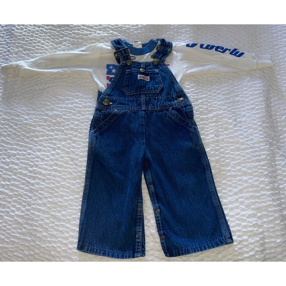 Vintage Liberty Overalls 18 Months  Made In USA Snaps With Liberty Top(? Size)